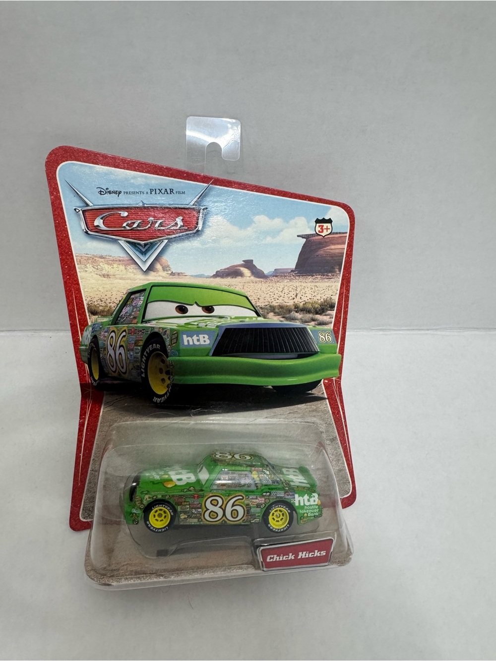2005 Mattel Disney Pixar Chick Hicks Green Die-Cast Toy Car